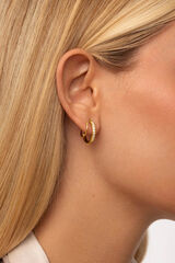 Singularu Pendientes Swirl Acero Ba&ntilde;o Oro amarillo