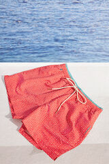 Womensecret Men's printed red swimming shorts Crvena