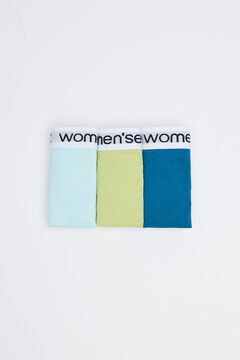 Womensecret Lot 3 strings coton logo blanc