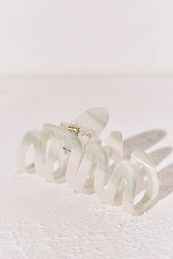 Women'secret Green wave-shaped hair clip green