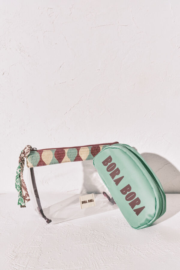 Women'secret Pack 2 n&eacute;cessaires transparente e r&aacute;fia estampado