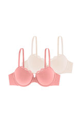 Dorina Pack de dos sujetadores cl&aacute;sicos detalle encaje red