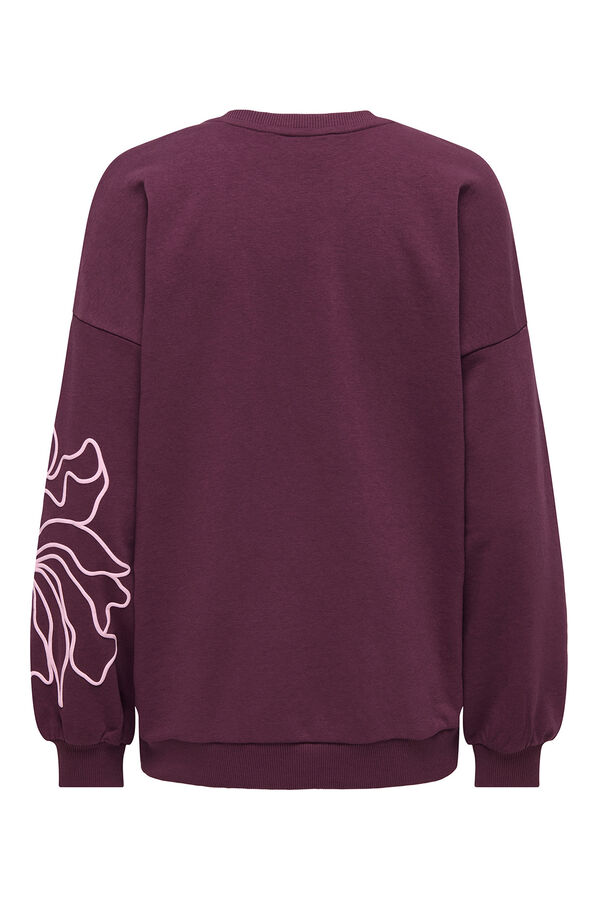 Only Maternity Sudadera estampado flores maternity burdeos
