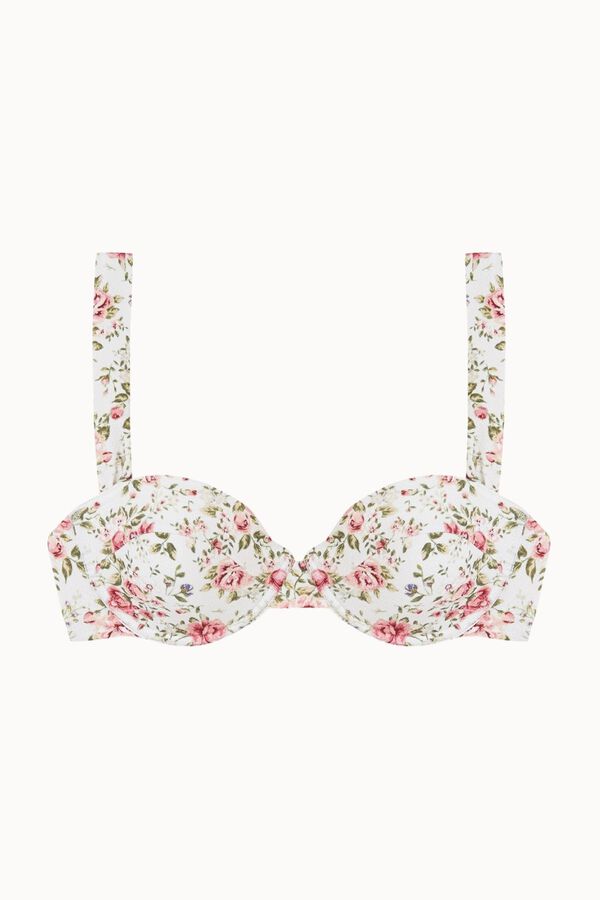 Bohodot Floral balconette bikini top white