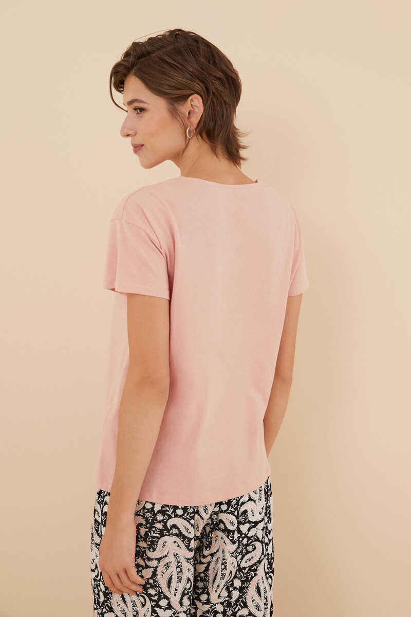 Womensecret Pink 100% cotton T-shirt pink