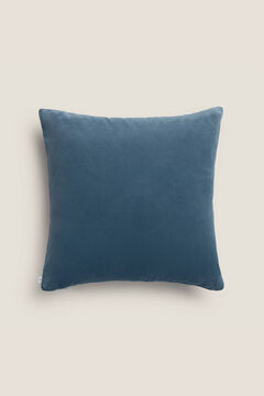 Womensecret Capa travesseiro veludo algodão 45 x 45 cm. azul