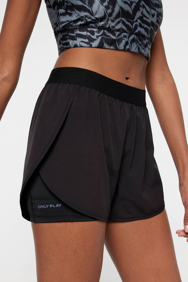 Womensecret Mesh sports shorts noir