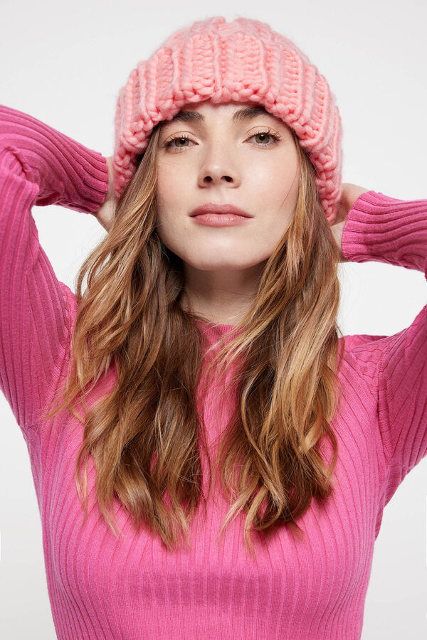 Womensecret Chunky knit hat Ružičasta