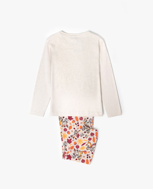 Admas Pijama infantil comprido Chip&Dale outono bege