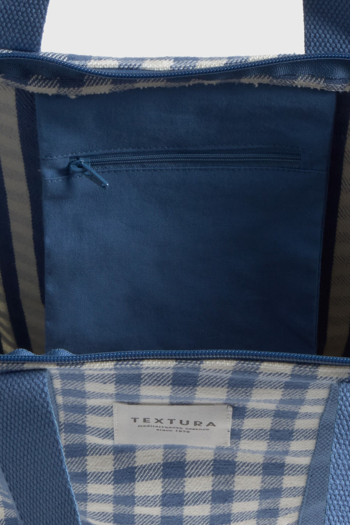 Textura Bolso playa cuadrito vichy