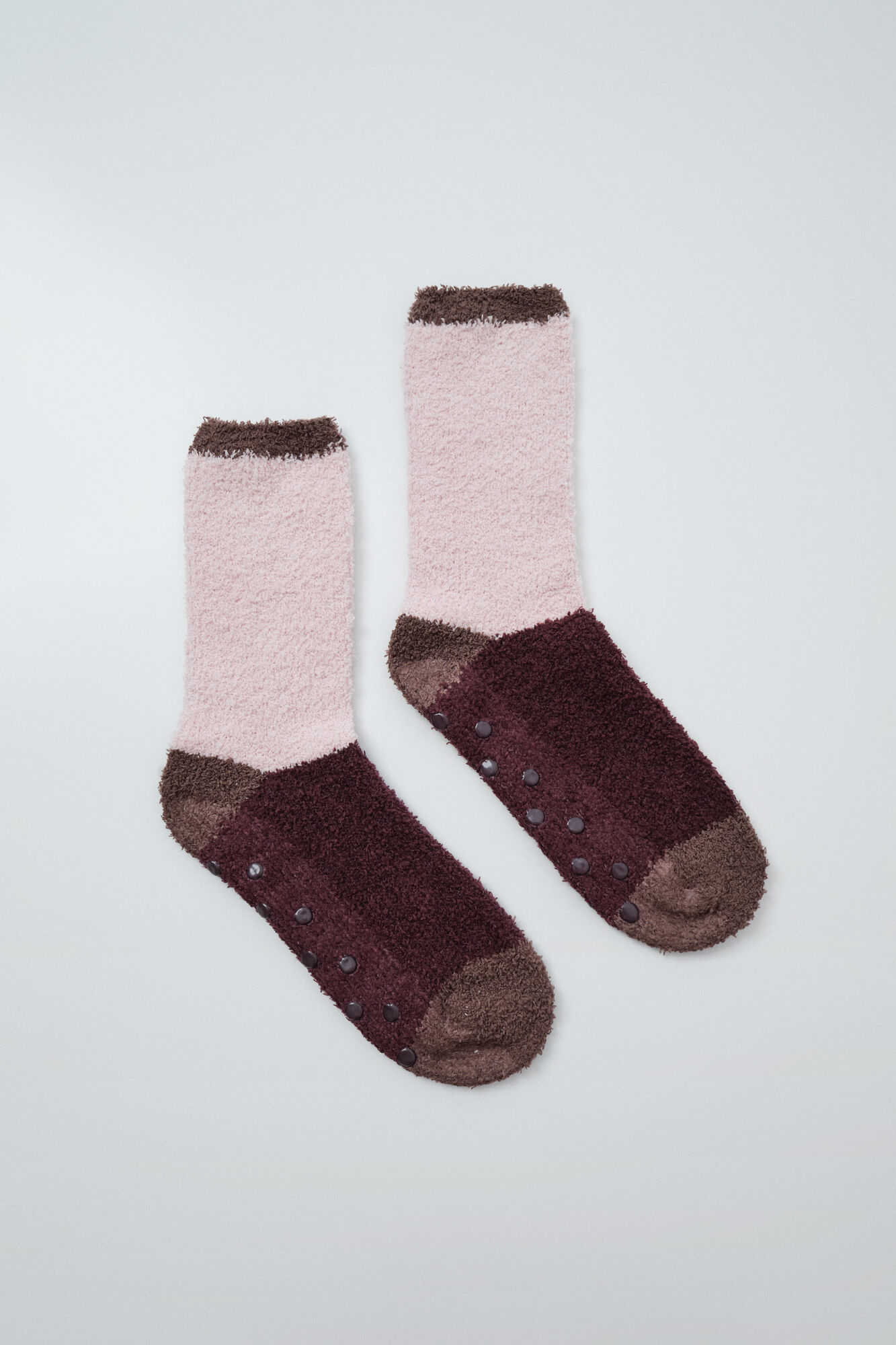 Women'secret Chaussettes longues color block violet et rose