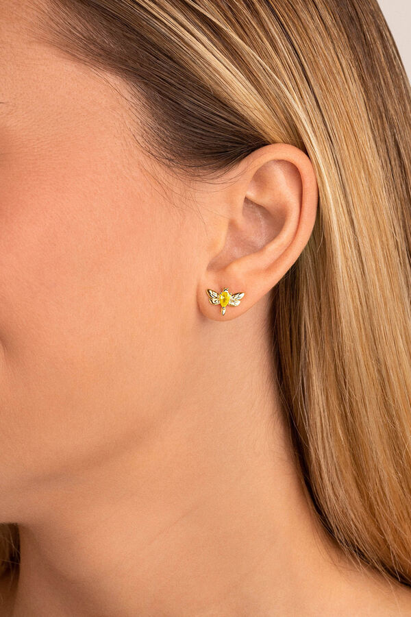 Womensecret Single gold-plated silver bee earring rávasalt mintás