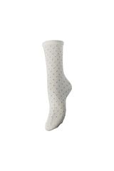 Pieces Lurex print sock nude