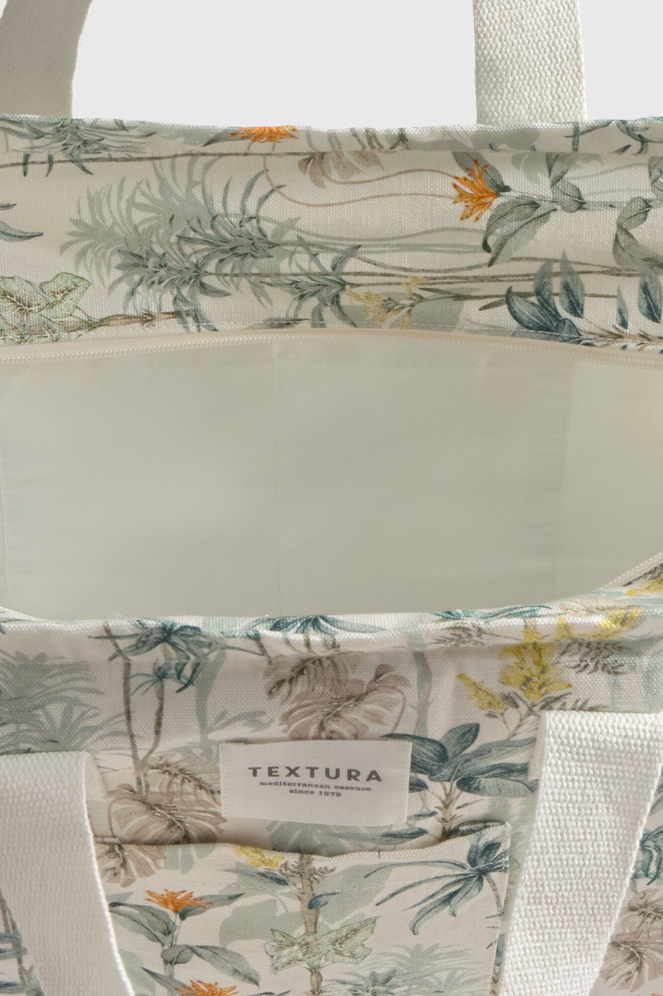 Textura Strandtasche aus Baumwolle mit Palmenmuster