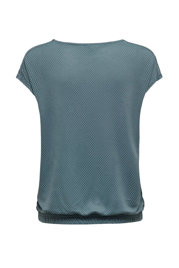 Womensecret Camiseta entrenamiento detalle metalizado azul