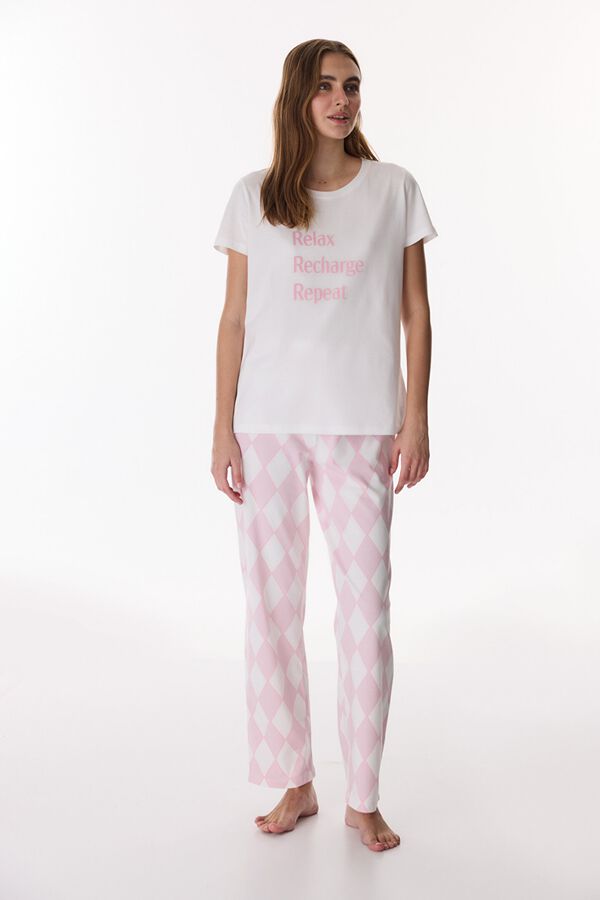 Penti Conjunto pijama largo rombos estampado
