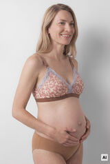 Women'secret Animal print maternity triangle bra NATURAL nude