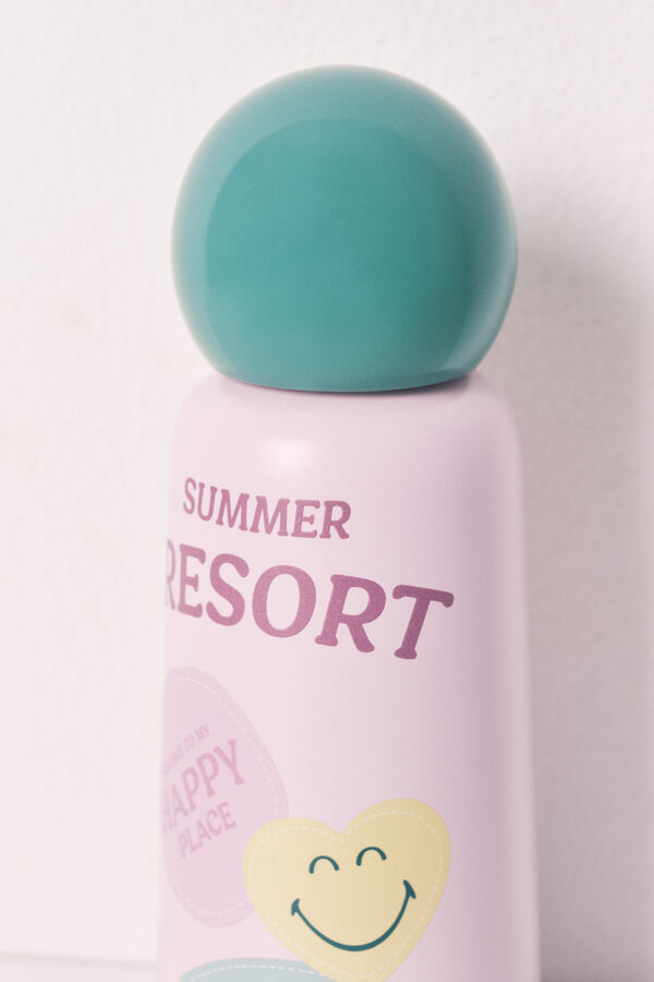 Women'secret Bouteille en acier inoxydable SmileyWorld&reg; rose