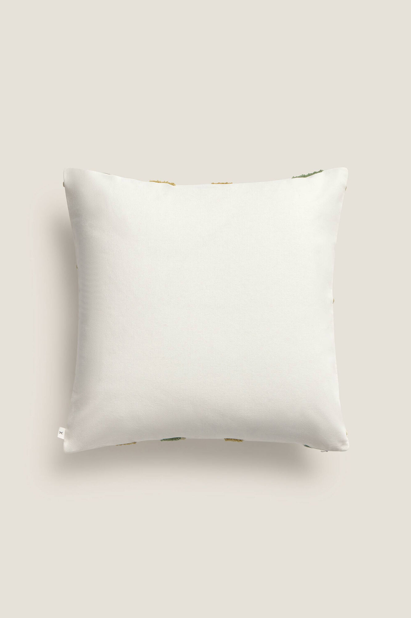 Textura Capa de almofada com folhas bordadas