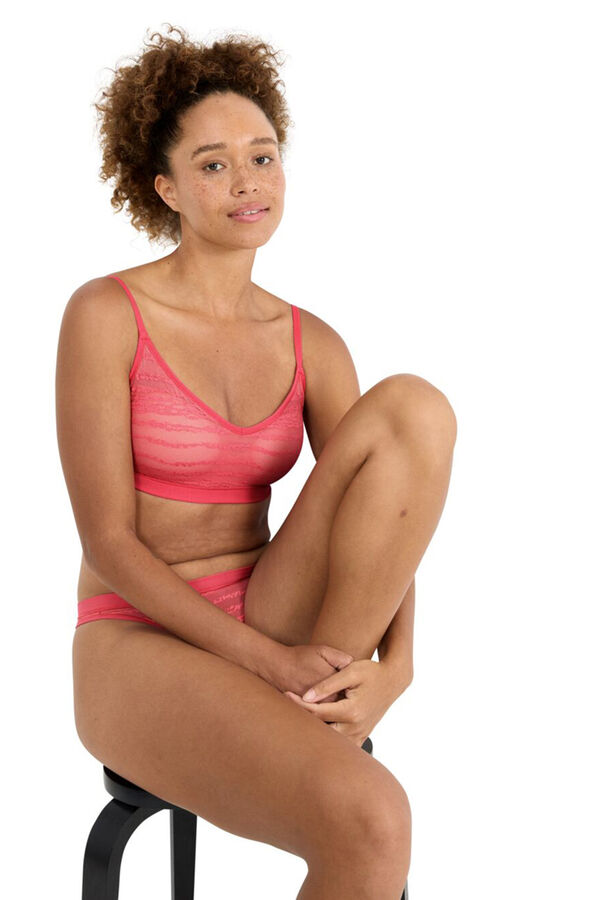 Sloggi Lace non-wired padded bra pink