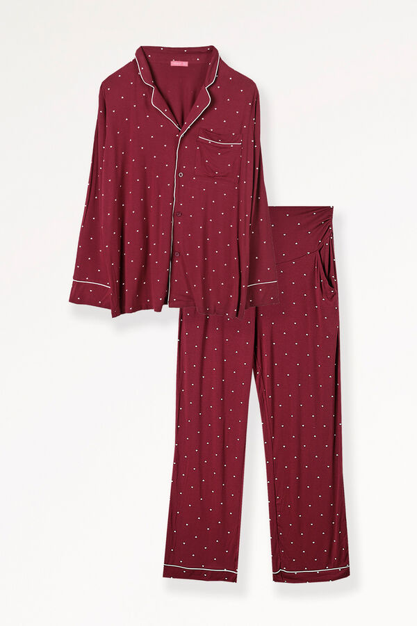 Womensecret Pack de pijama com corações pré-mamã estampado