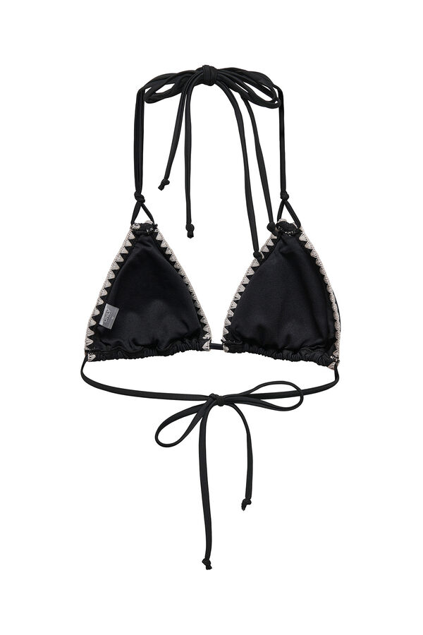 Only Black triangle bikini top noir