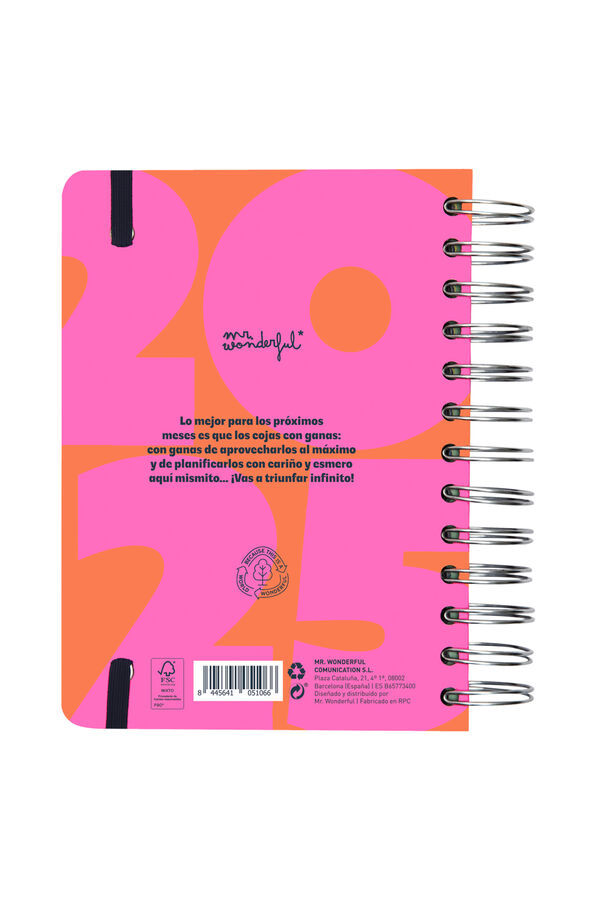 Mr. Wonderful Agenda Wonder peque&ntilde;a 2025 Diaria &iexcl;Que comience el show! estampado