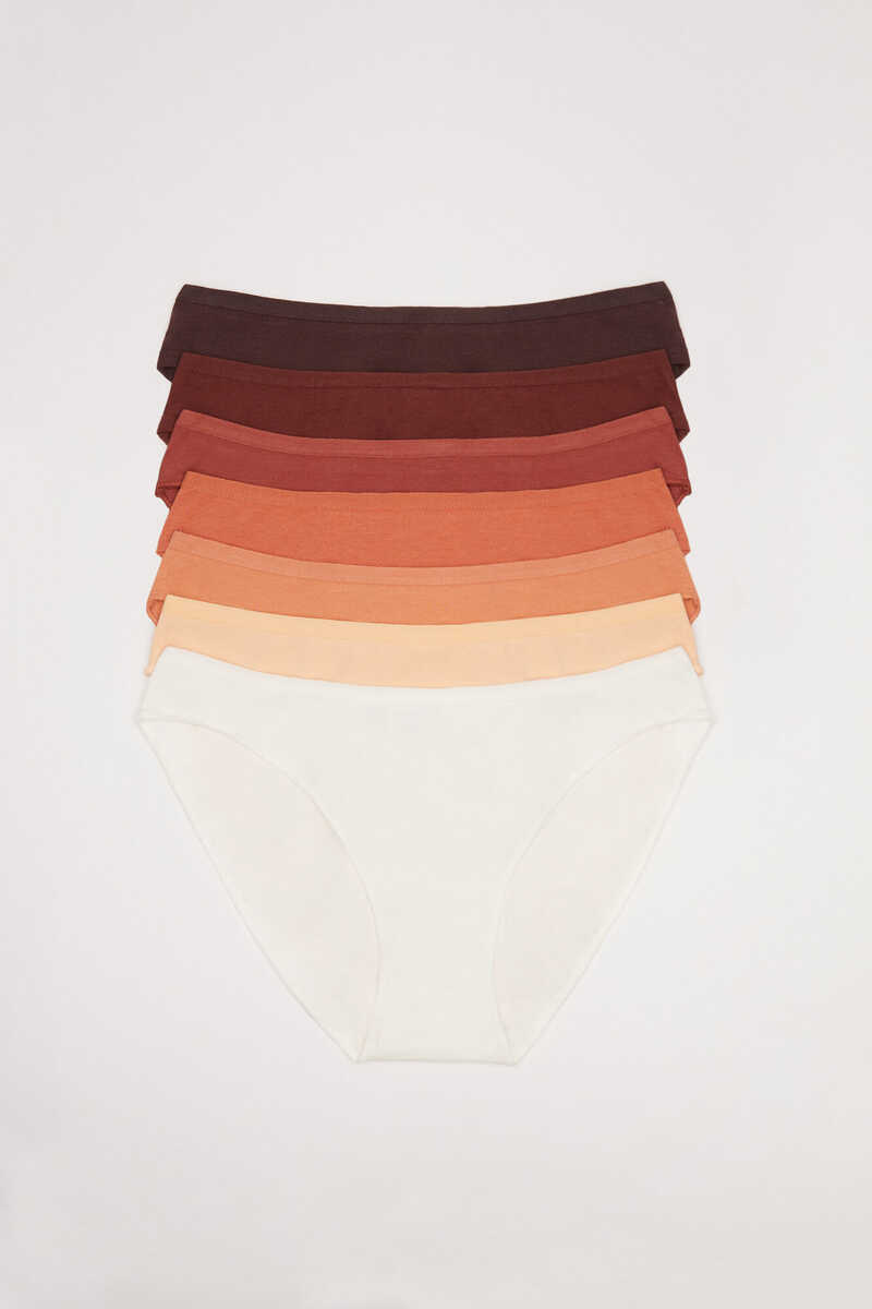 Womensecret 7-pack multicoloured cotton panties white