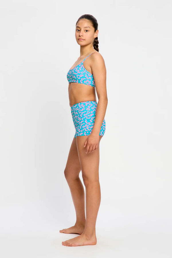 Modibodi Round neck bikini top blue