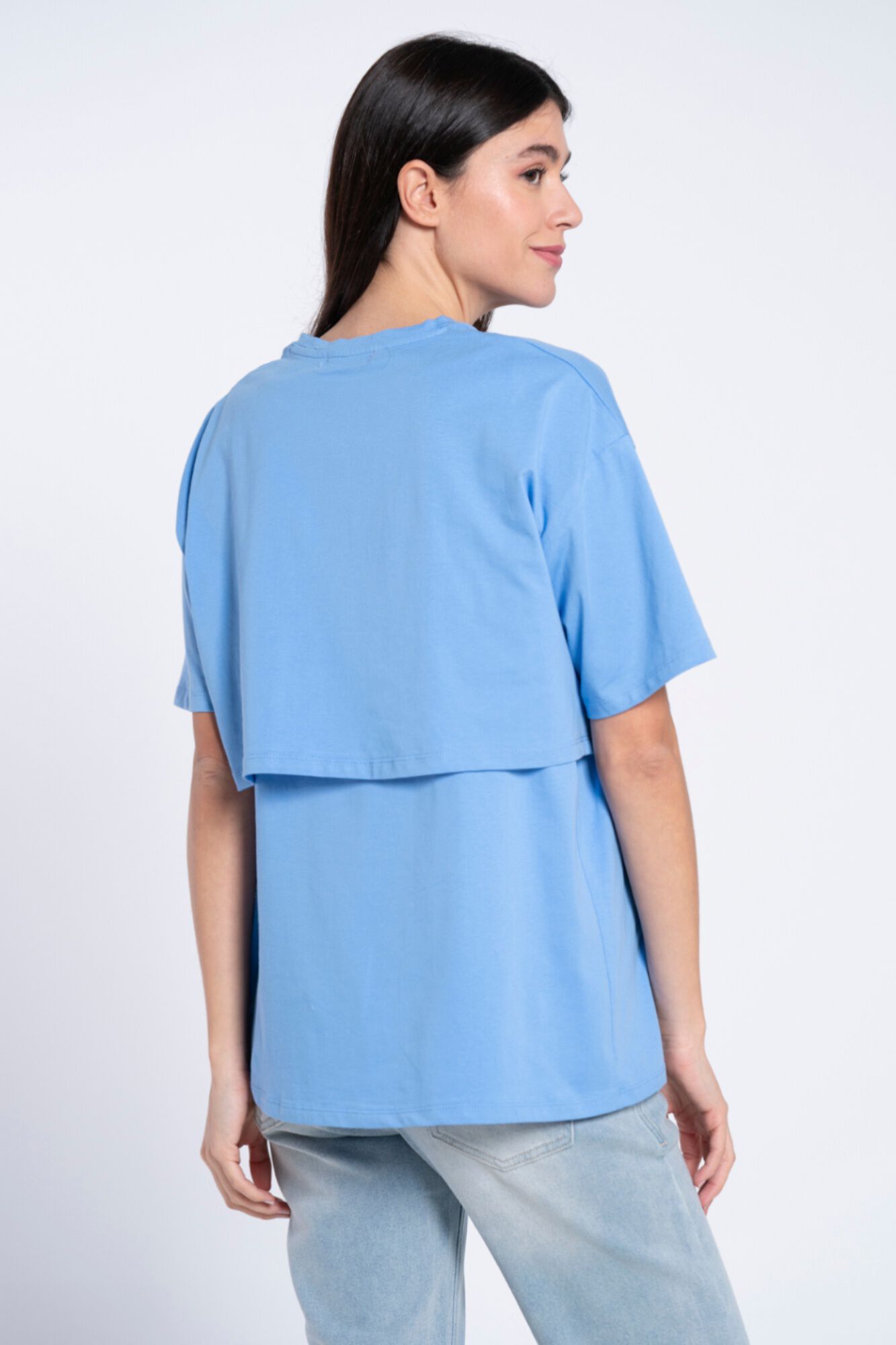 Ohma Umstands-Basic-T-Shirt mit Aufschrift