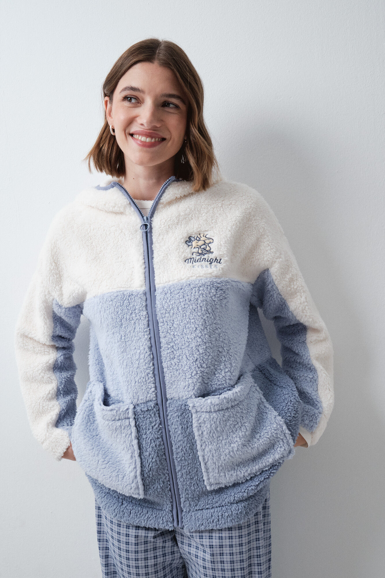 Women'secret Snoopy faux shearling hooded robe