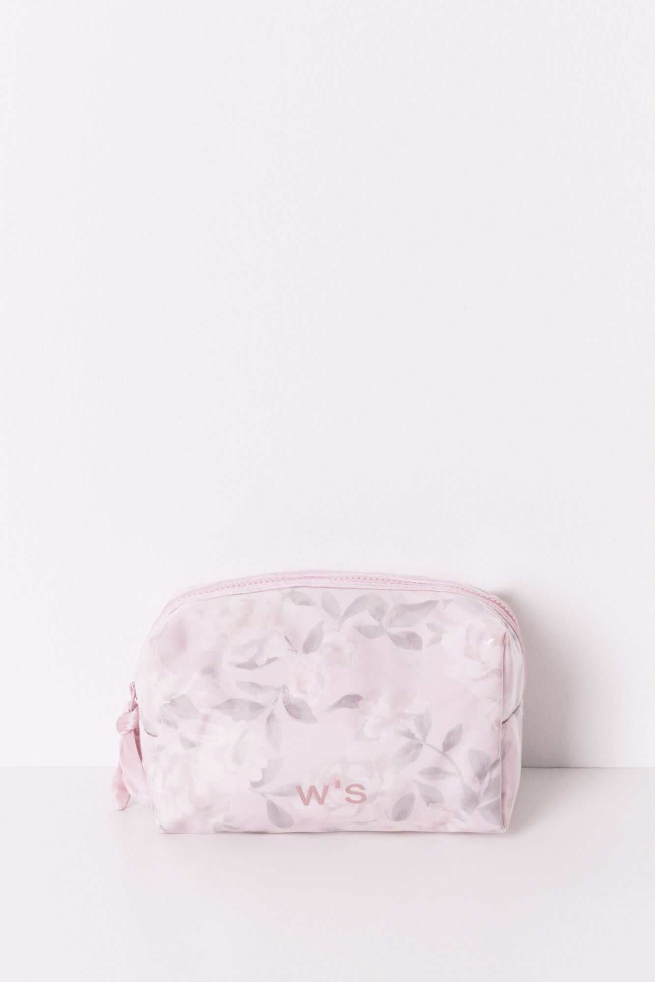 Women'secret Medium pink flower print vanity case