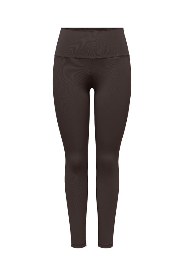 Only Play Legging capri cintura alta com bolso B-Dry castanho