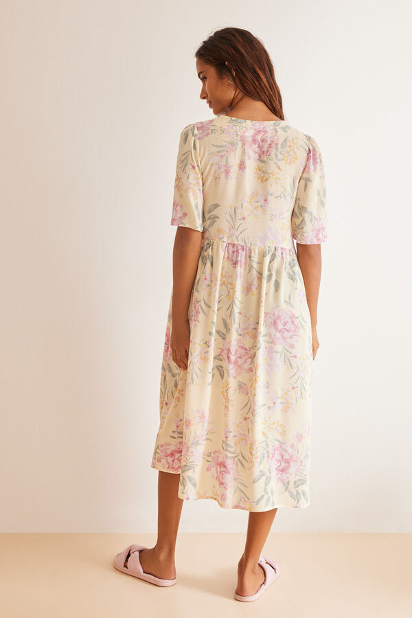 Womensecret Robe mi-longue viscose imprimé floral imprimé