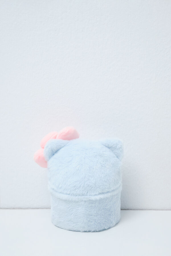 Women'secret Beige fluffy long socks Hello Kitty blue