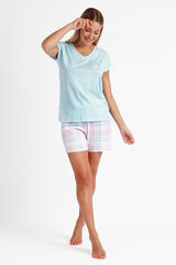 Womensecret ADMAS Heart in Love short-sleeved pyjamas for women kék