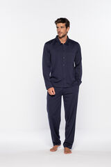 Punto Blanco Pijama largo hombre azul