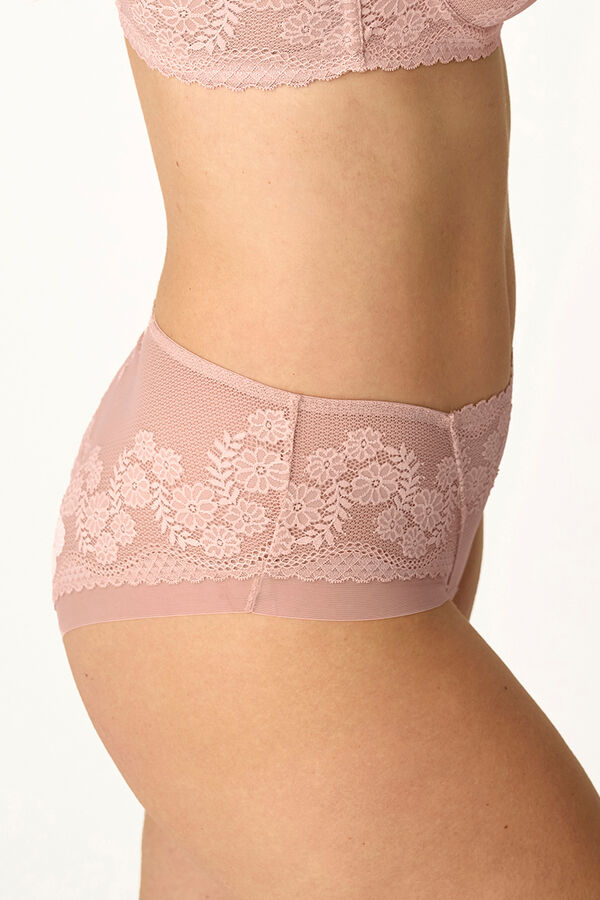 Promise Braga alta encaje floral rosa