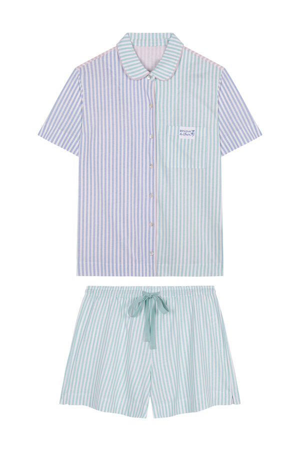 Womensecret Pyjama chemise 100 % coton multicolore imprimé
