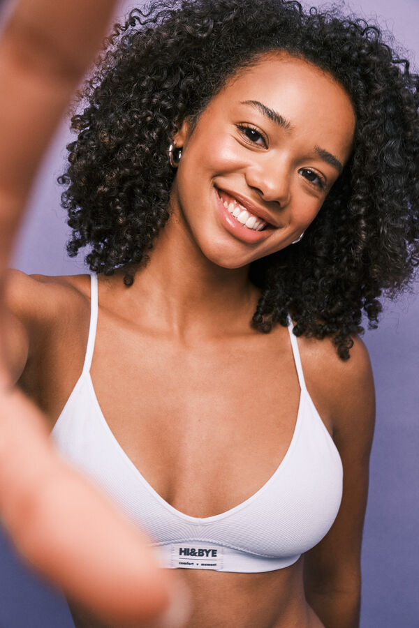 HI&BYE Light blue padded triangle bra blue