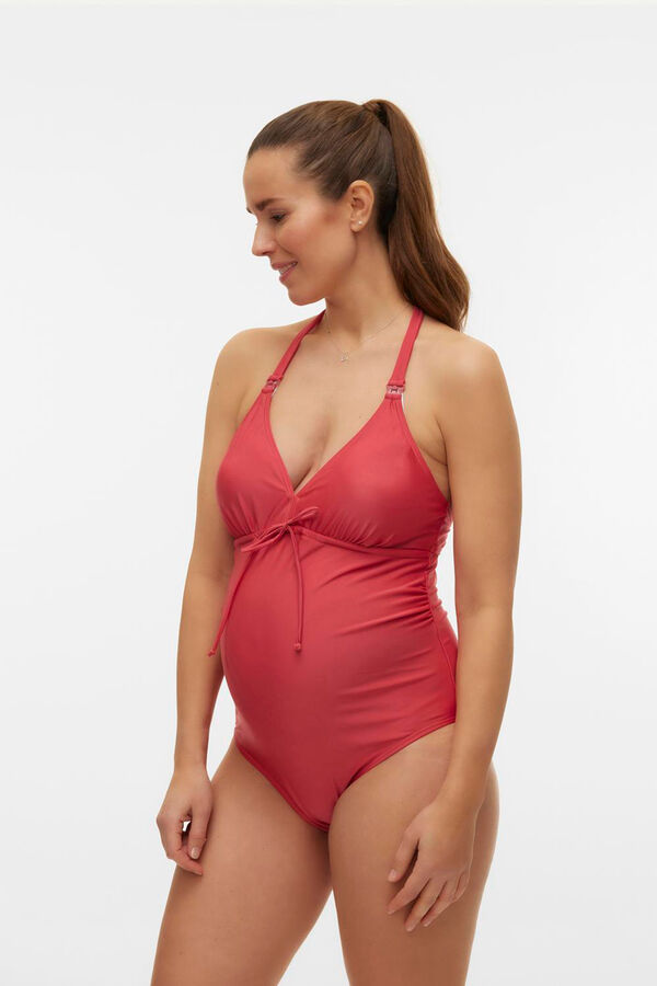 Mamalicious maternity and breastfeeding swimsuit pink