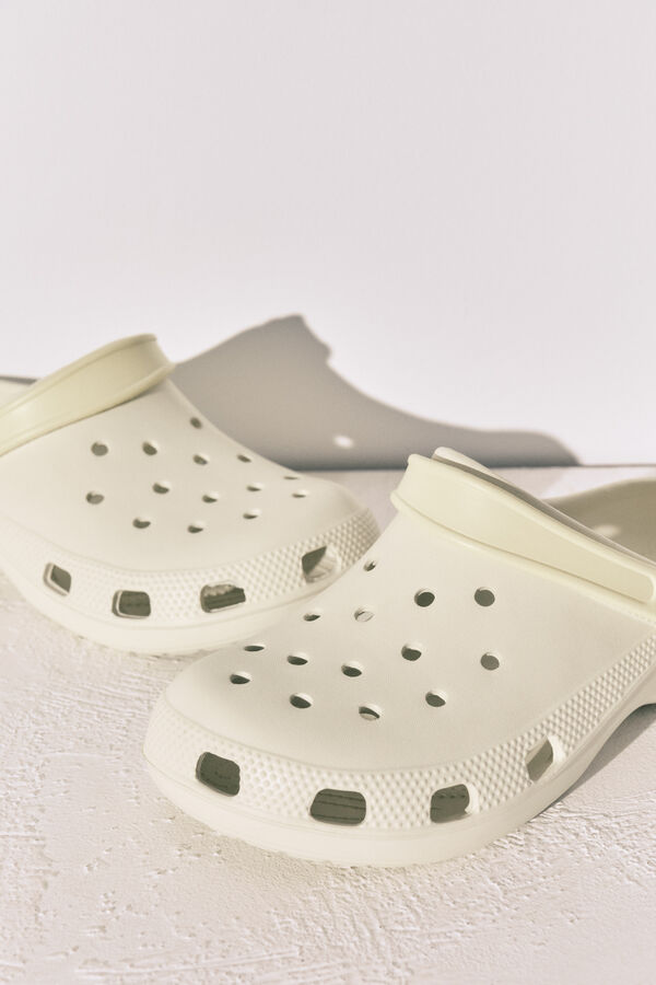 Women'secret Orange rubber clog slippers white