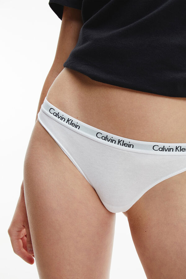 Womensecret Calvin Klein cotton thongs with waistband printed