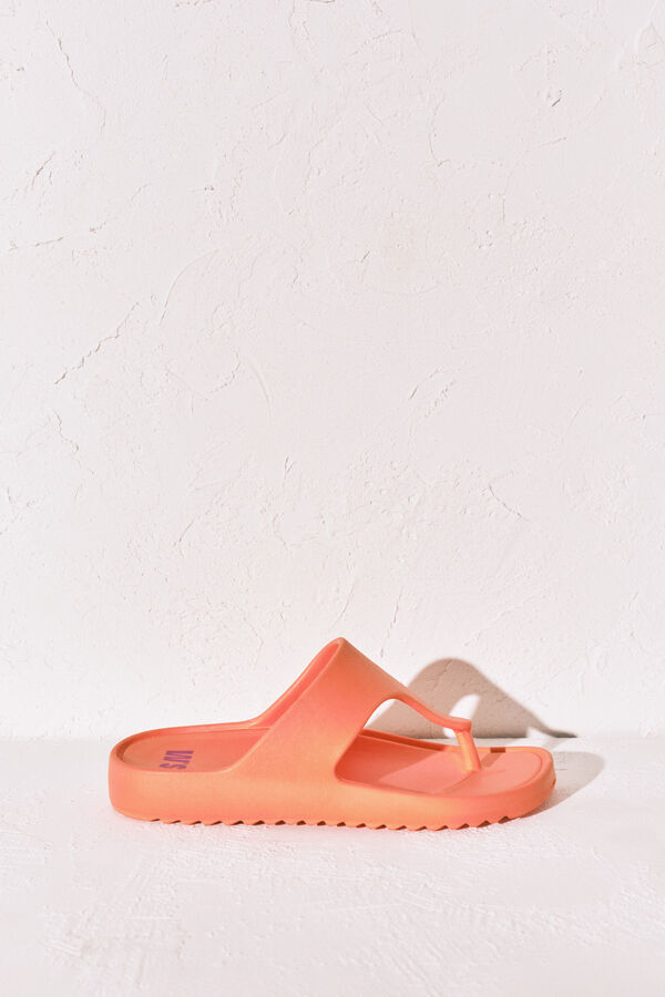 Women'secret Orange EVA rubber sandals red
