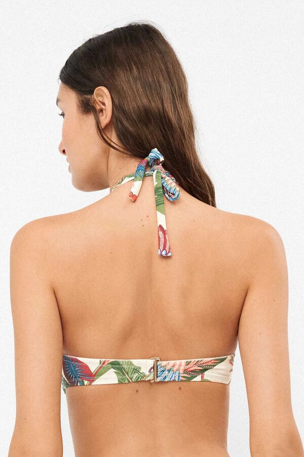 Gisela Top bikini bandeau multiposici&oacute;n blanco