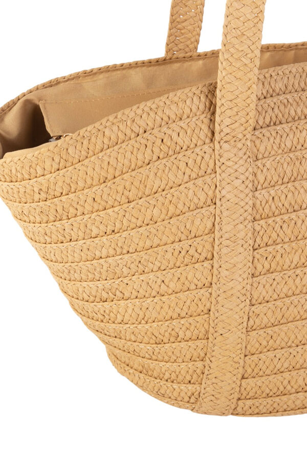 Kbas Sac cabas en fibre naturelle marron