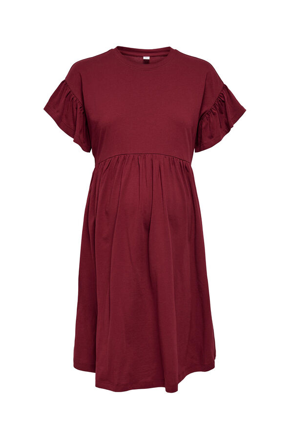 Womensecret Maternity dress with ruffle sleeves rose