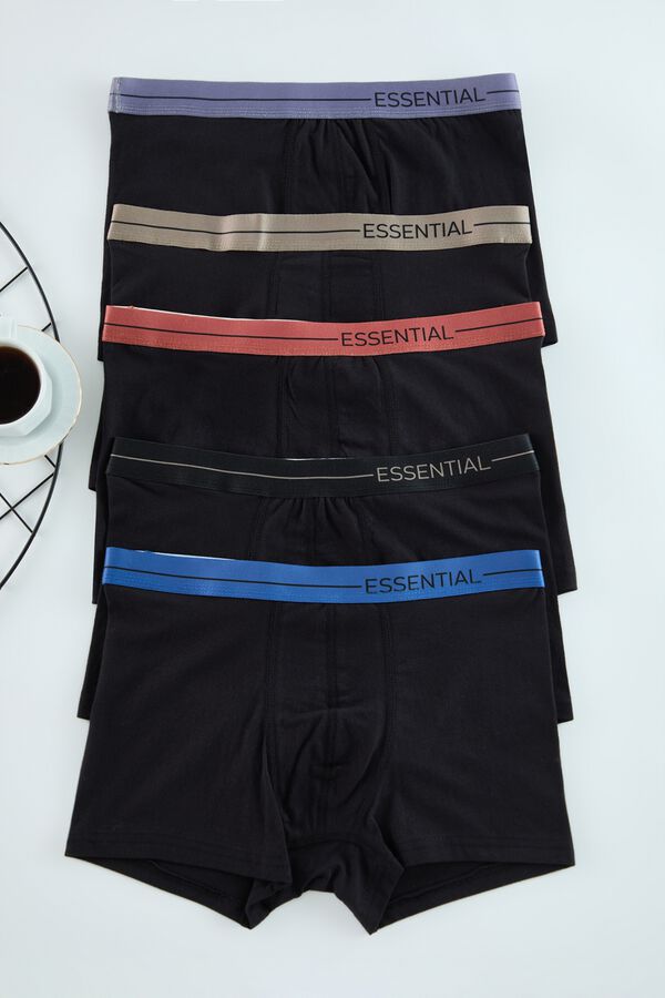 Trendyol Pack of 5 boxers black