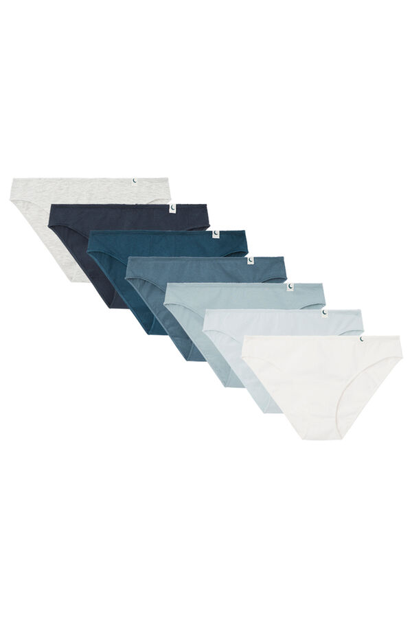 Womensecret 7-pack cotton panties with moon white