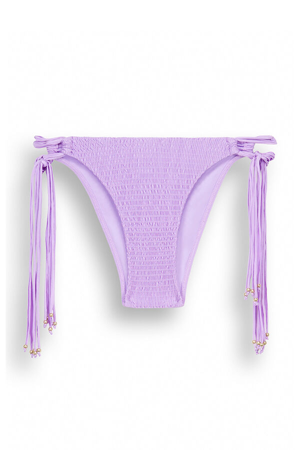 Lilac sparkly bikini bottoms, 2024 Swimwear Trends